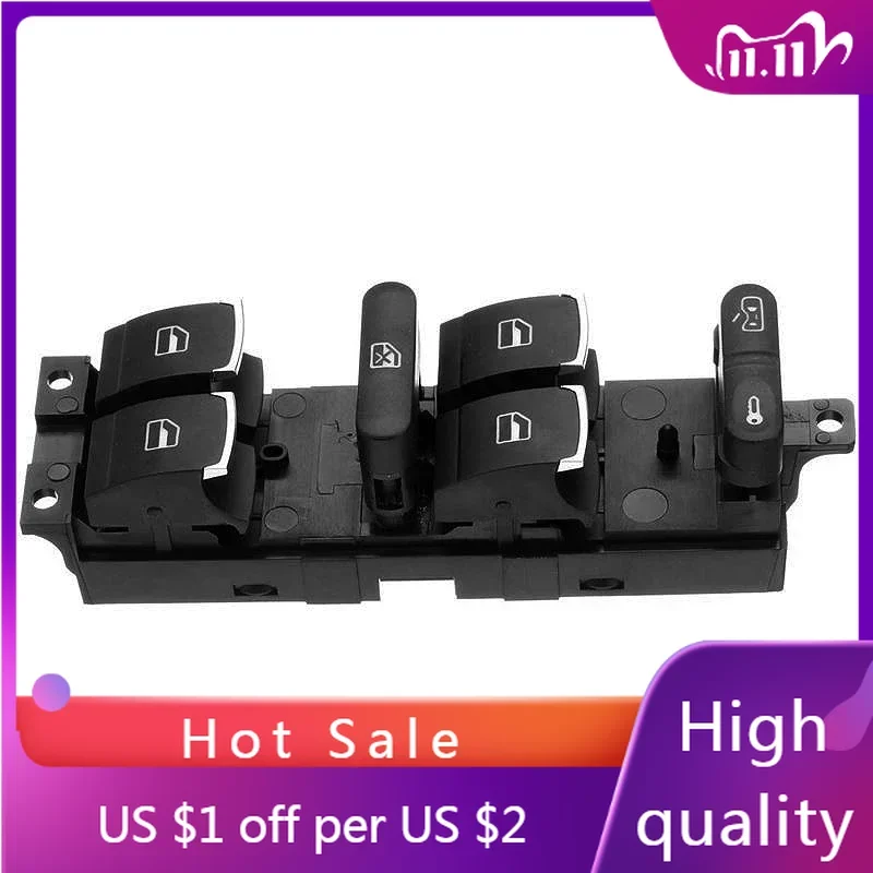 

Window Main Control Button Switch Electric Window Switch Control for VW Passat, Bora,Golf IV 1999-2005 Window Button 3BD959857
