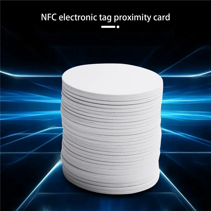 For Ntag215 NFC Tags,Blank PVC Coin NFC Cards Compatible With All NFC Enabled Mobile Phones & Devices-(60PCS)-Y05A