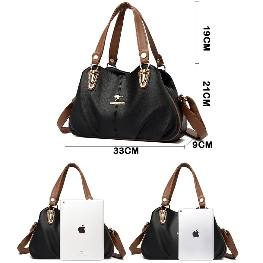 Luxury Women Bag High Quality Leather Ladies 2024 Handle Bags Female Shoulder Crossbody Handbag Purse Shopper Design Sac A Main