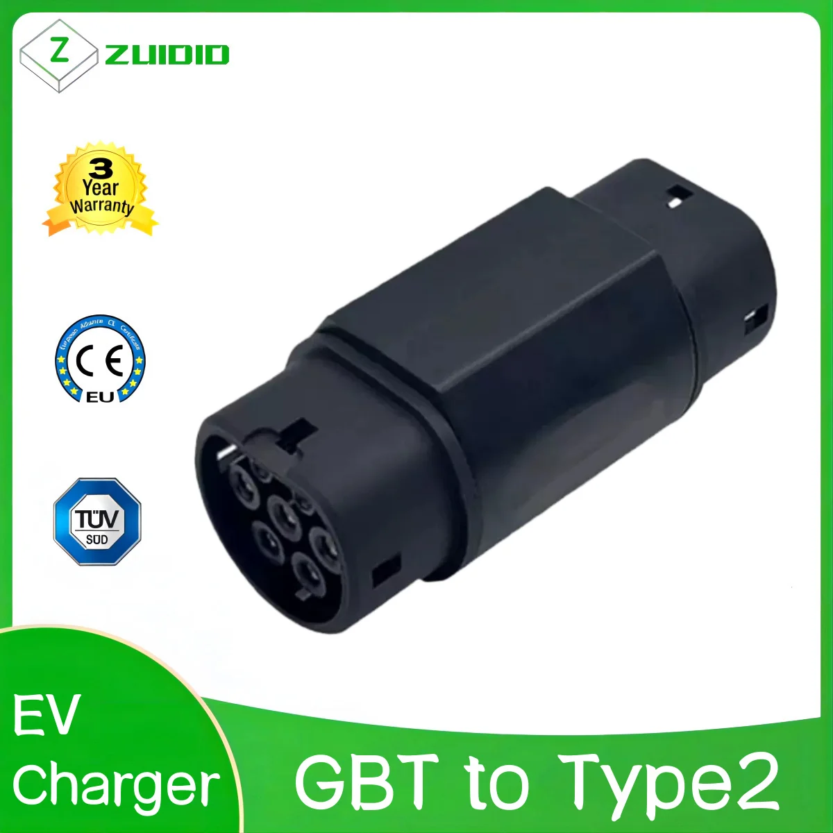 GBT to Type2 IEC 62196 GB/T To Type 2 EV Adapter Female to Female Plug