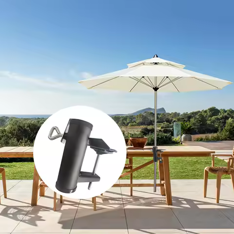 Deck Umbrella Stand Holder Mounted Deck Clamps Patio Umbrella Clamp Holder Clip for Garden Lawn Outdoor Yard Fishing Pole