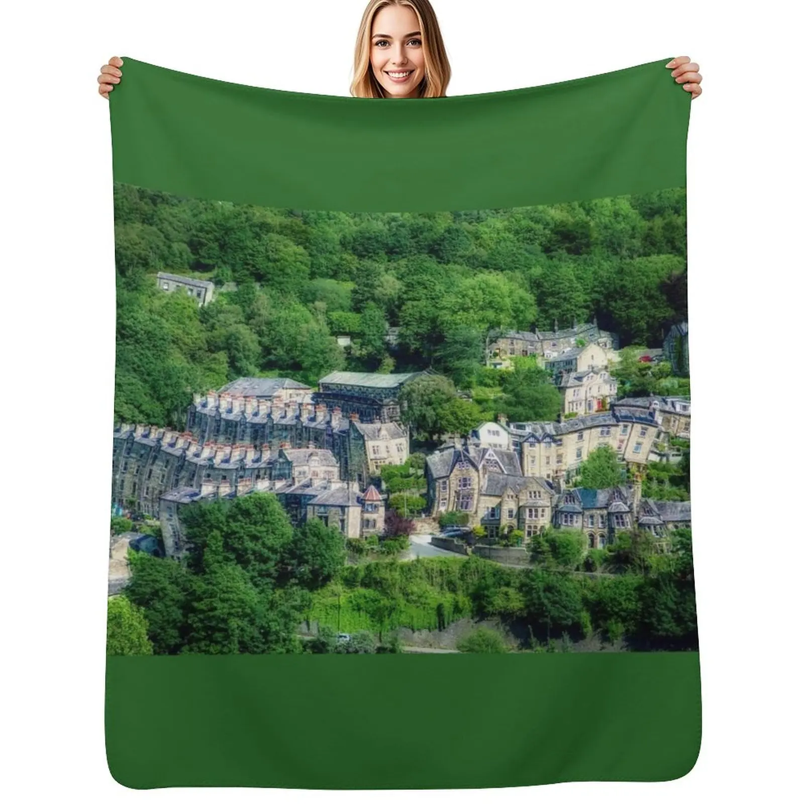 Hebden Bridge Through Beer Goggles Throw Blanket Elegant Warm Throw Blanket for Hotel Home