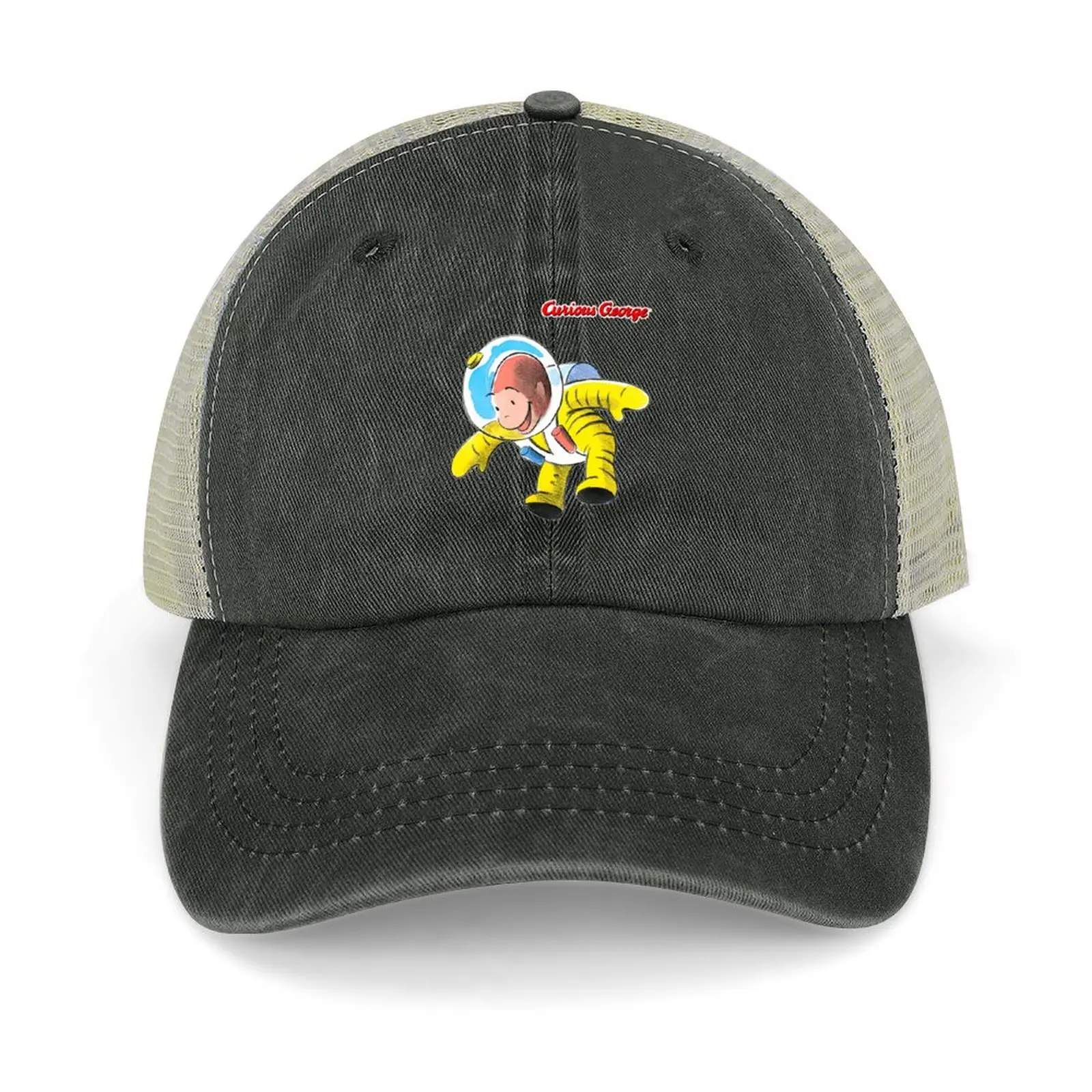 

Curious George Happy Astronaut Baseball Cap Mountaineering Beach Bag Custom Cap foam party Hat Mens Caps Women's
