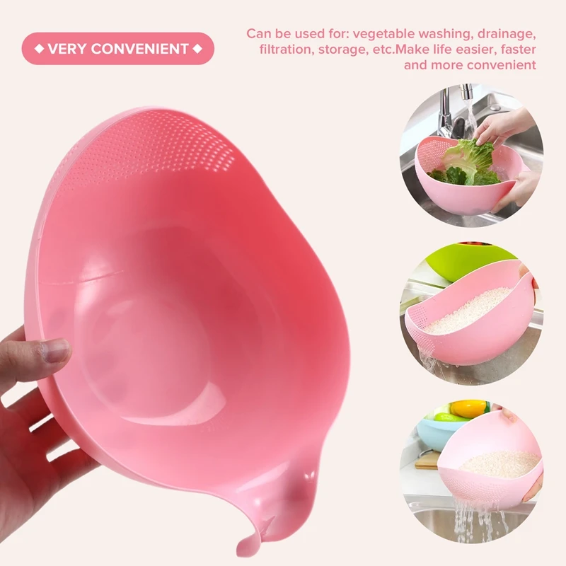

Новейший прочный кухонный фильтр-дуршлаг для промывки риса, бобов и гороха, сито-корзина для очистки с ручкой