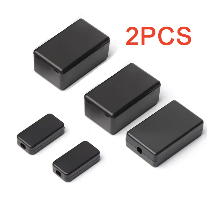 2PCS Plastic Waterproof Black Box DIY Housing Instrument Case Plastic Electronic Project Box Electric Supplies