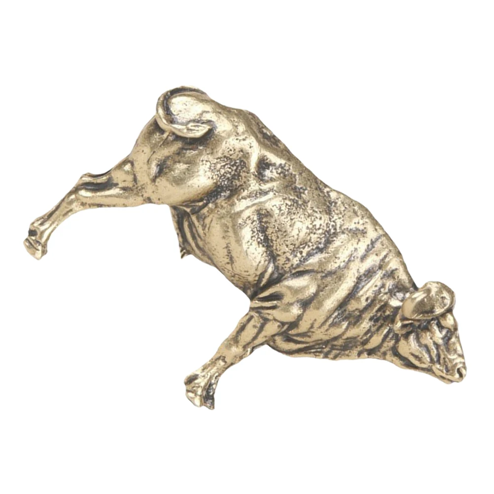 

Brass Yak Statue Exquisite Details Fine Craftsmanship Perfect for Indoor Desktop Full of Novelty Brass Yak Statue