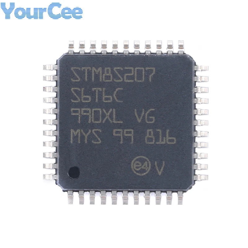 STM8S207S6T6C STM8S STM8S207 LQFP-44 24MHz 32KB Flash Memory 8-bit Microcontroller MCU 8S207S6T6C Micro Controller RAM 6KB IC