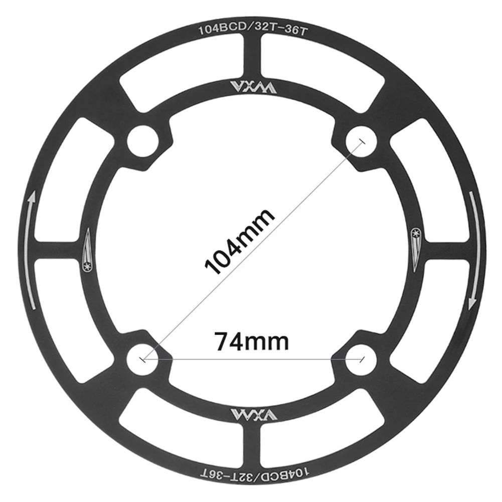 Mountain Bike Procket Protection BCD104mm 32/34/36/38T/40/42T Disc Guard Single Disc Protective Cover Cycling Chainring Guard