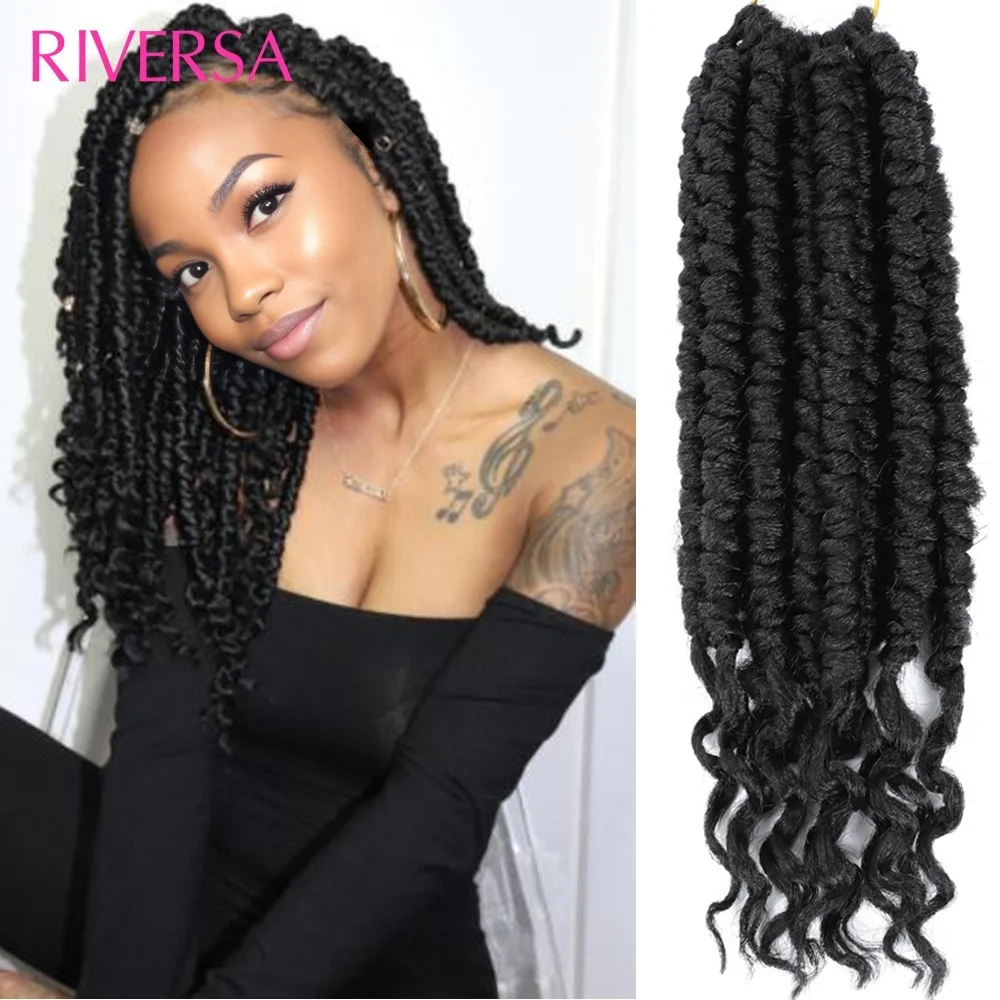 

12 inch New Spring Senegalese Twist Crochet Hair Curly Ends Passion Twist Hair Extensions Ombre 1B 30 bug 27 Curly Crochet Braid