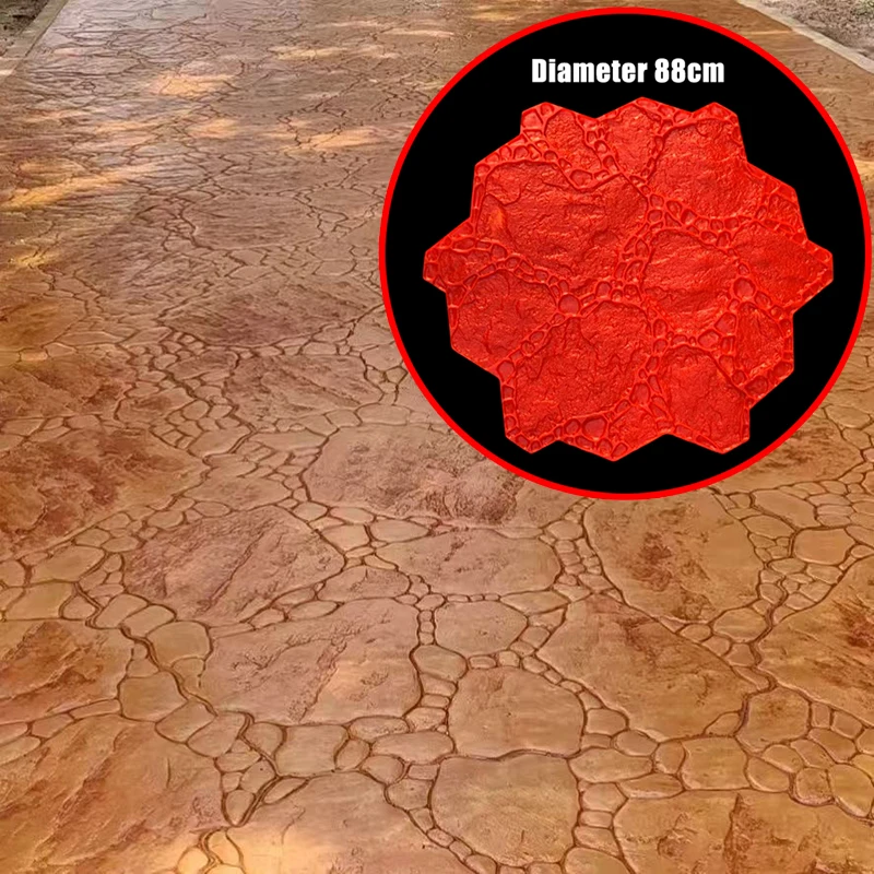 

Cement Embossing Mold With A Diameter Of 88 Centimeters For Floor Construction, Pavement Concrete Stamping, And Repeated Use