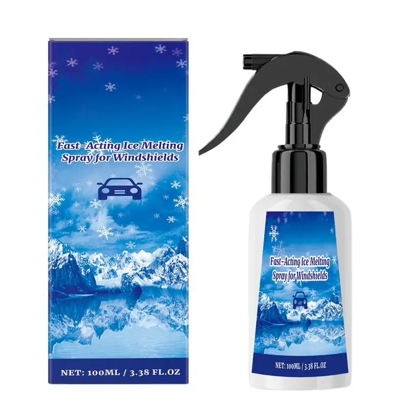 Windshield De Icer Spray Deicer Spray Window Snow Spray De-Icer Spray Frost Remover Ice Melt Spray Fast Acting Melts Ice Frost &