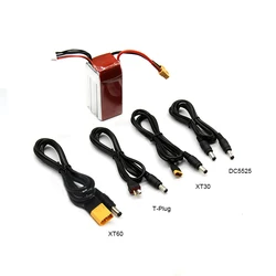 XT60 / XT30 / DC5525 Power Cable 10A 100cm Conversion plugs connector Cable for FPV Battery