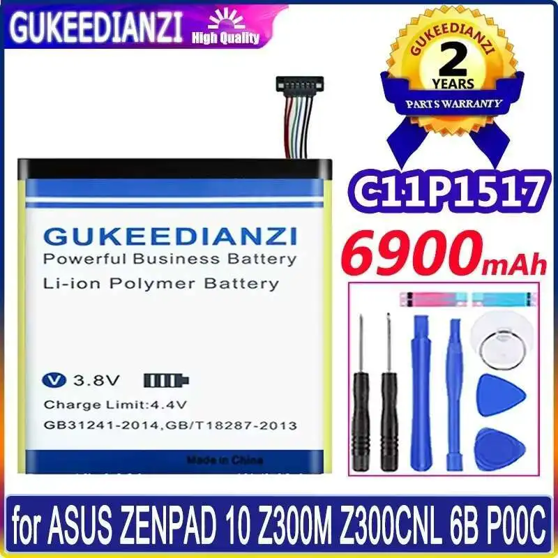 

Tablet Battery C11P1517 6900mAh For Asus Zenpad 10 Z300M Z300CNL Z301MFL P028 P00L Z301M Z301MF P00C