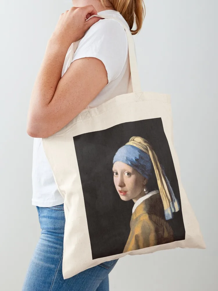 Girl with a pearl earring - Jan Vermeer Dutch Painter the Netherlands Souvenir Gift Tote Bag Canvas bag Big bag