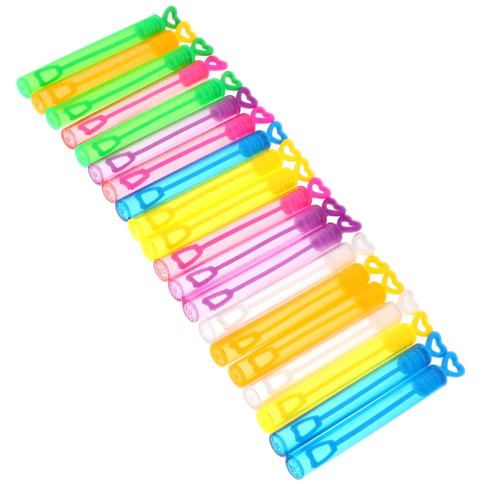 

20Pcs Heart Bubble Wand Set Jumbo Blowing Bubble Bottles Party Wedding Family Fun Outdoor Children Playing Kids