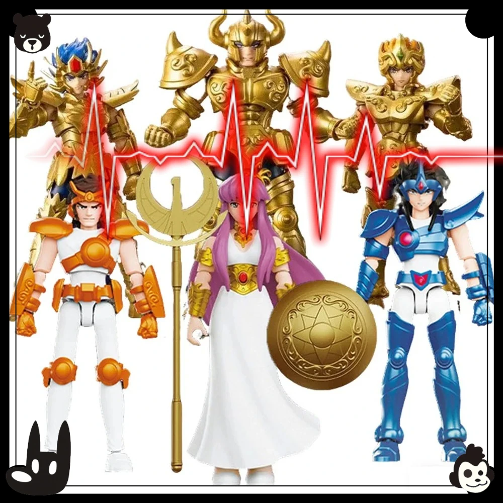 Blokees Saint Seiya Saori Kido Aries Mu Leo Aiolia Cancer Deathmask DIY Building Block Collection Action Figure