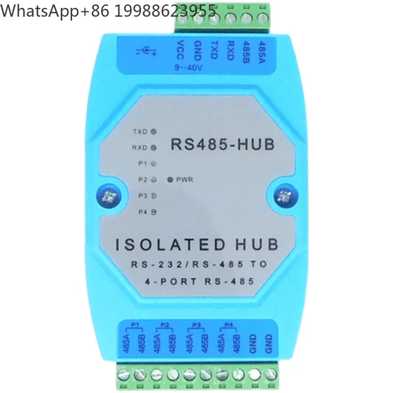 485 Repeater Industrial Grade Optoelectronic Isolation 4-way RS485 Hub Splitter Splitter 1 In 4 Out