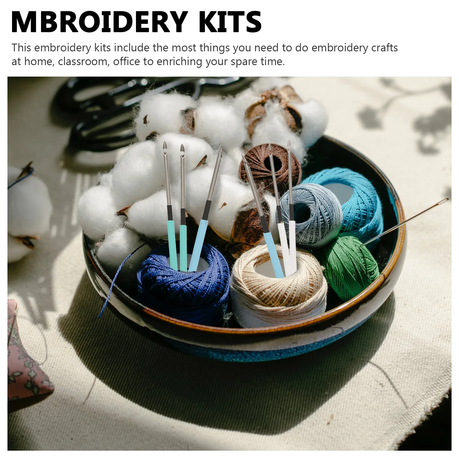 

6Pcs Embroidery Needle Kit DIY Cross Stitch Art Craft Tools Lightweight Punch Needle Embroidery Accessories for Beginners