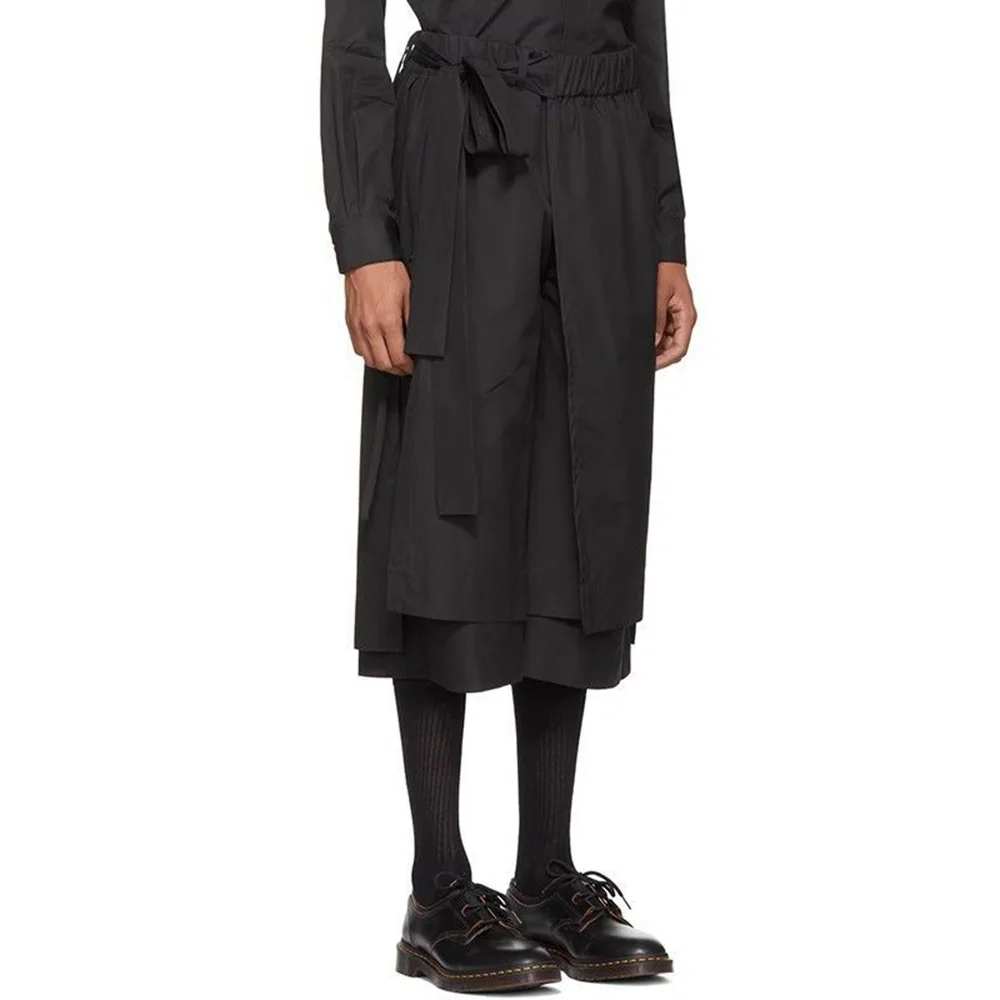 

XS-5XL зимняя мужская юбка нестандартной формы, брюки унисекс, американский ретро-модный тренд, свободные повседневные нишевые мужские штаны High Street