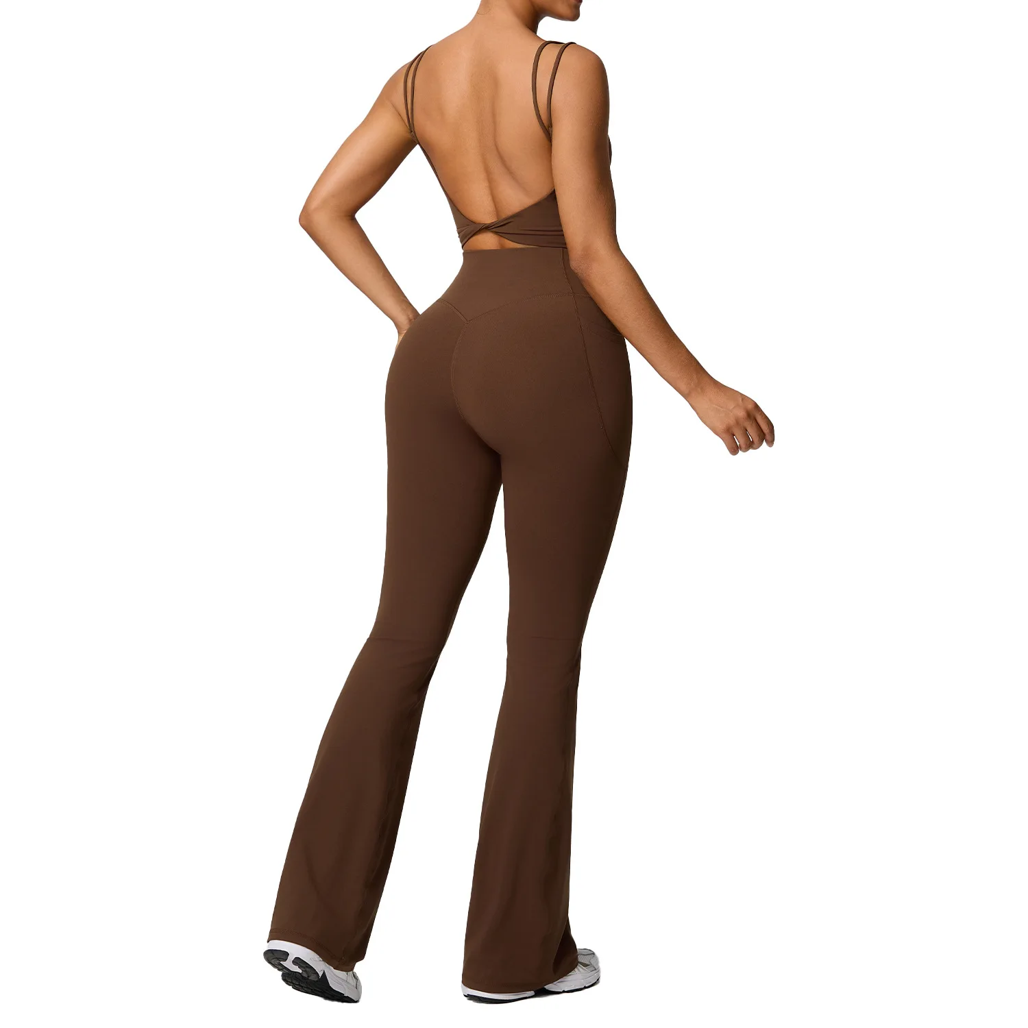 New Fitness Suit Women's Quick-drying Running Two-piece Pilates Wide-leg Yoga Suit