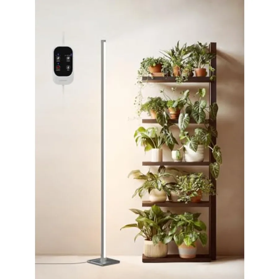 

Standing Grow Light with Auto-Timer 36W Vertical Grow Lights for Indoor Plants 3 Light Modes 268 LEDs Detachable Full Spectrum