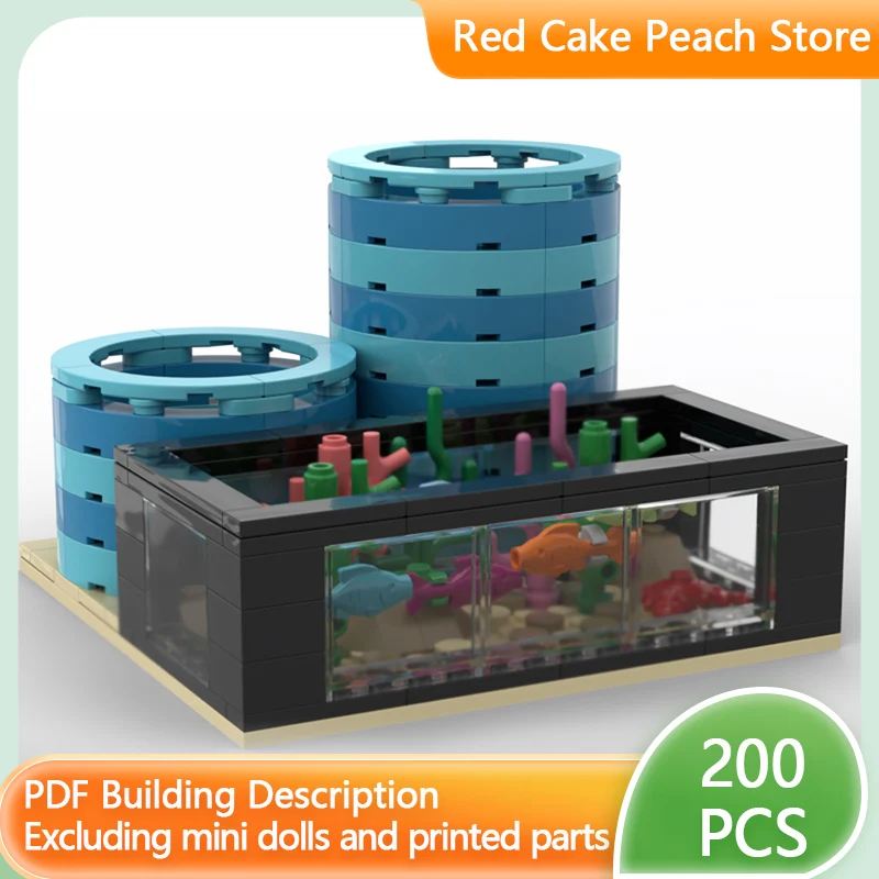 

City Street View Model MOC Building Bricks Aquarium Pen Holder Modular Technology Gifts Holiday Assemble Children Toys Suit