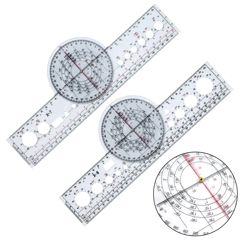 Used For Aircraft Navigation Aircraft Speed Measurement Accessory Transparent Plastic Ruler Civil Aviation Equipment
