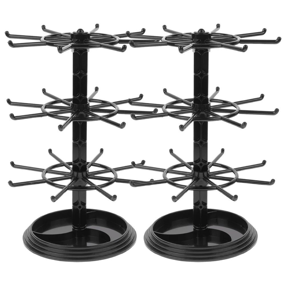 

2pcs Jewelry Rack Keychain Display Stand Earring Holder Rotating Stand for Bracelets Necklaces Keychain Display ganizer