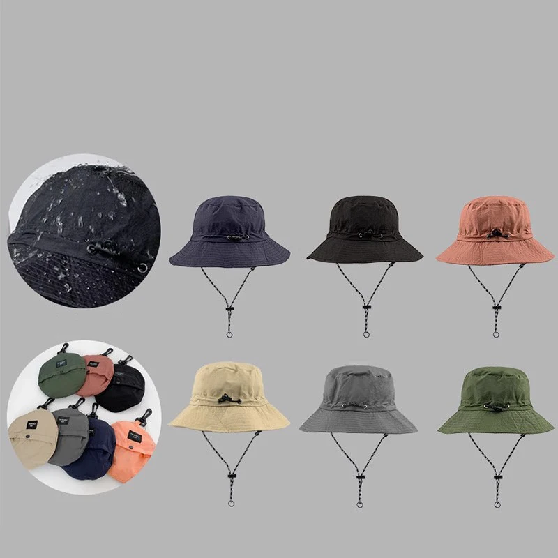 

Foldable Storage Fisherman Hat Summer Outdoor Quick Dry Waterproof Basin Hat Men And Women Anti-ultraviolet Sun Hat