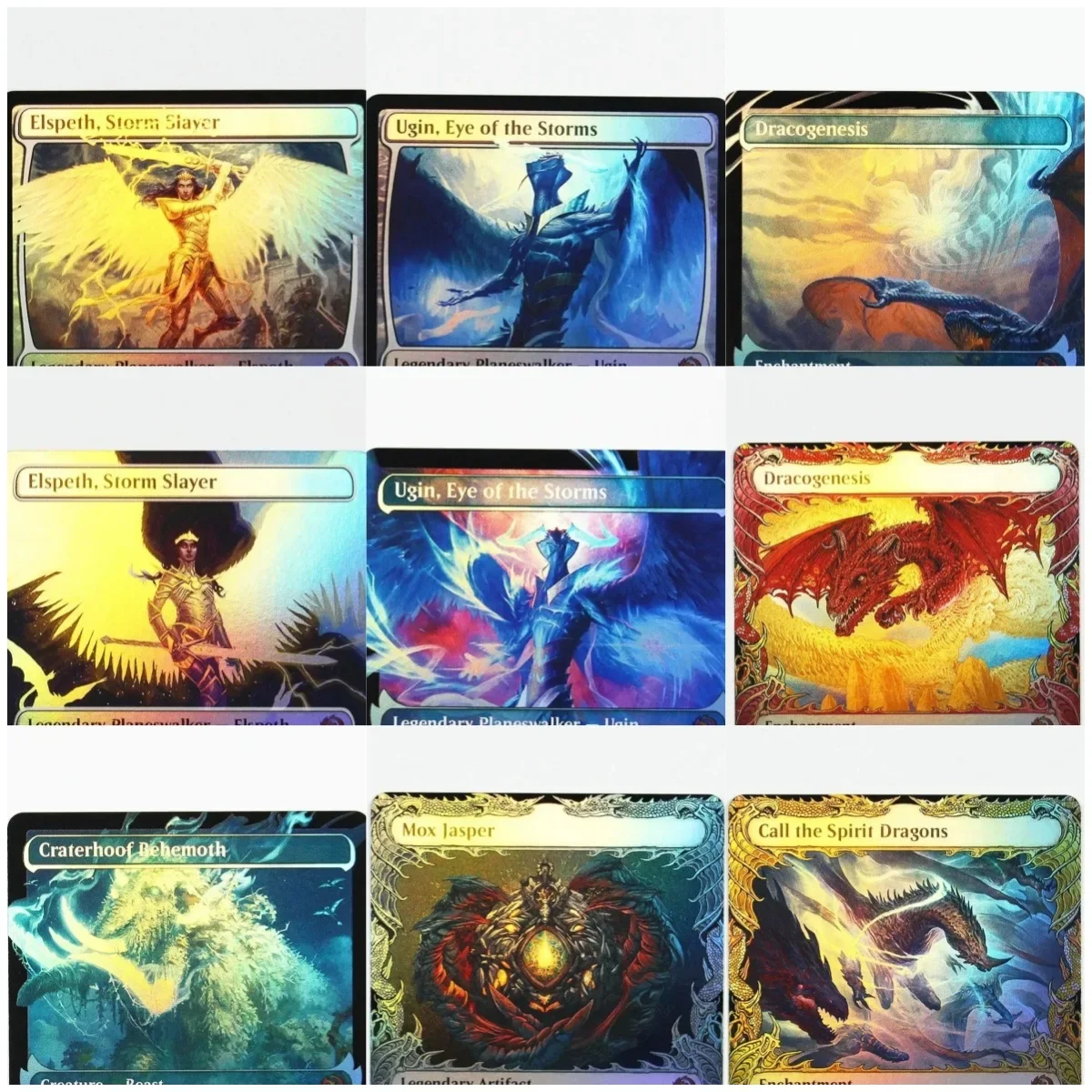 احباط (TDM) Dracogenesis/Elspeth، Storm Slayer/Mox Jasper Magical Proxy Cards Top Gathering Board Playing Game Trading Cards