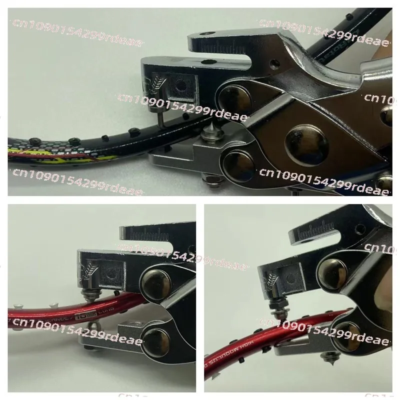 

Badminton racket, line guard tube, line guard nails, nail removal, cold pressing, bell mouth nail binding pliers