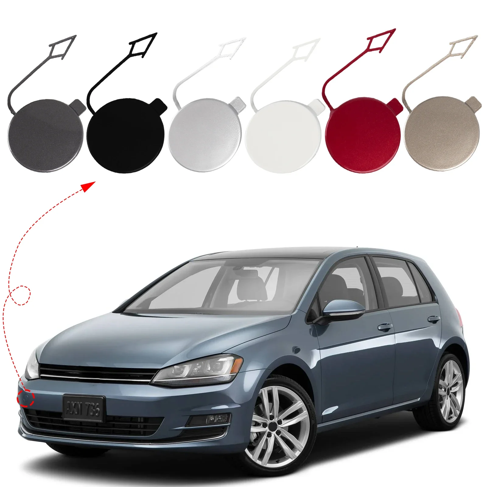

Front Bumper Tow Hook Cover Cap Towing Eye For VW GOLF VII MK7 Accessories 2013 2014 2015 2016 2017 5G0807241 5GG807241