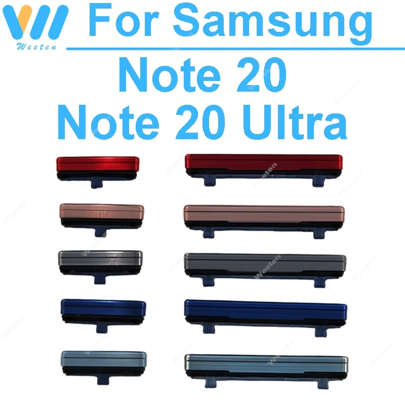 

Громкость + боковая кнопка питания для Samsung Galaxy Note20 Ultra N980 N981 N985 N986, боковые клавиатуры включения/выключения питания, замена, ремонт