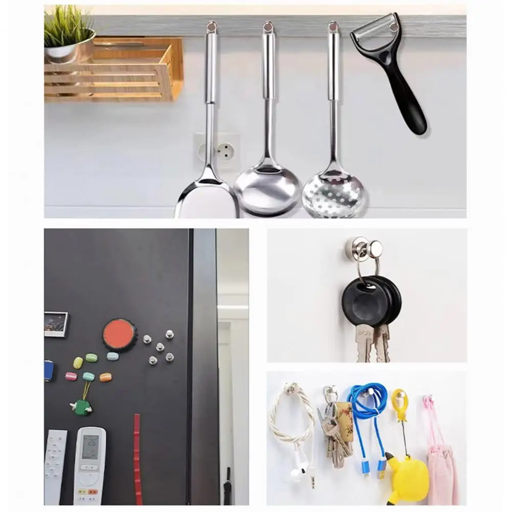 دبابيس دفع مغناطيسية معدنية للسبورة البيضاء ، مغناطيس ثلاجة قوي ، لوازم تجليد ، ثلاجة ، 10 دبابيس