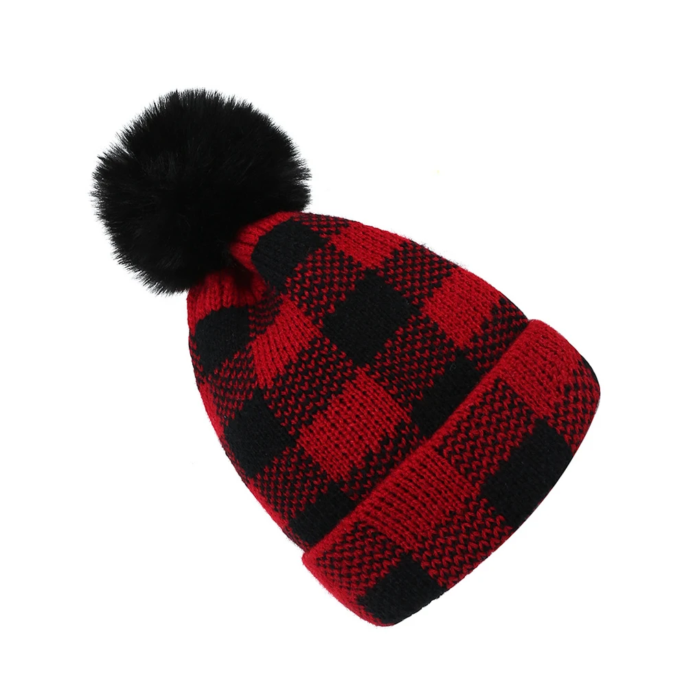 

Christmas Knitted Winter Warm Woolen Hat For Children Cozy Ear Lining Soft Classic Design One Size Casual Outdoor Indoor Gift