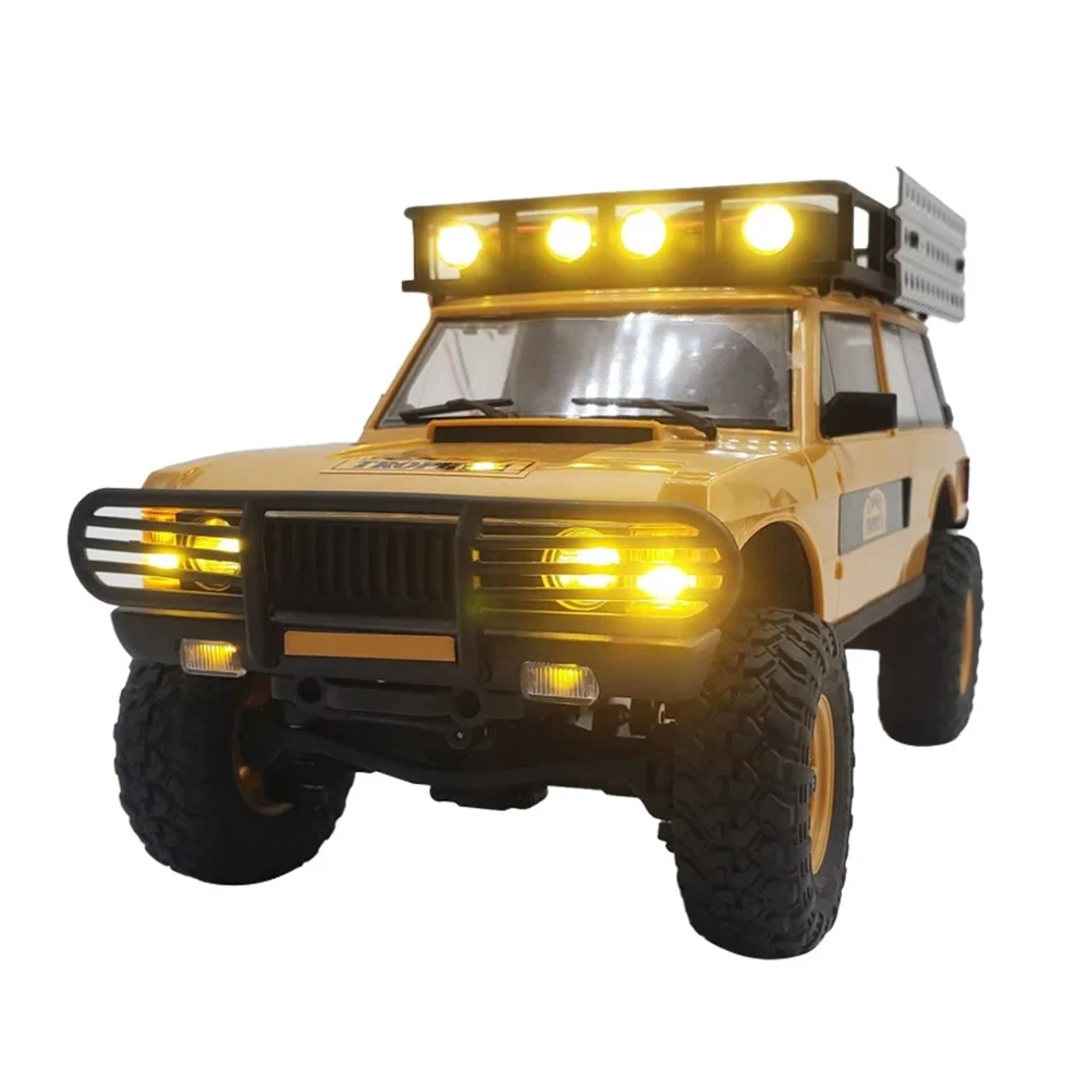 Led frente luz traseira lâmpada do telhado luzes de nevoeiro farol holofotes para 1/24 rc rastreador fms fcx24m camelo copo range rover atualizar peças