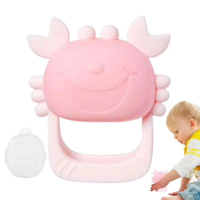 

Baby Silicone Teether Pacifiers Kids Teething Toys Newborn Dental Care Gums Anti-Eating Hand Molar Stick Baby Items