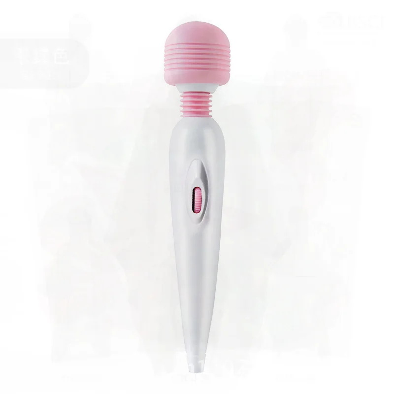 USB Rechargeable AV Vibrator for Women G-spot Stimulation Pink & White One Piece Adult Sex Toy with Electronic Control