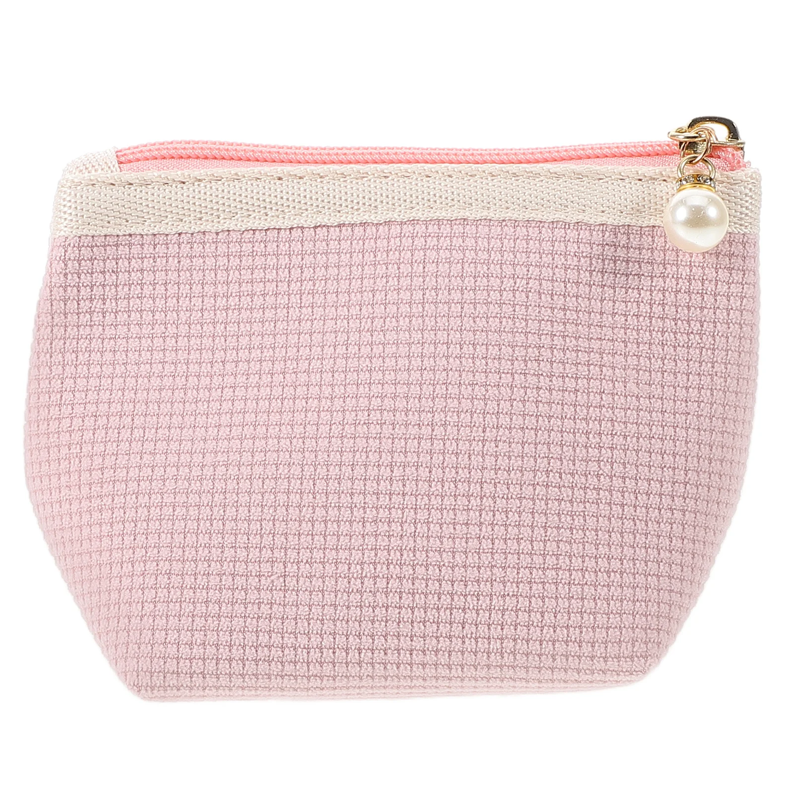 Wytrzymała kosmetyczka z sztruksu na szminki, różowa, przenośna saszetka na kosmetyki podróżna, mała kosmetyczka do przechowywania kosmetyków, damska portmonetka na monety.