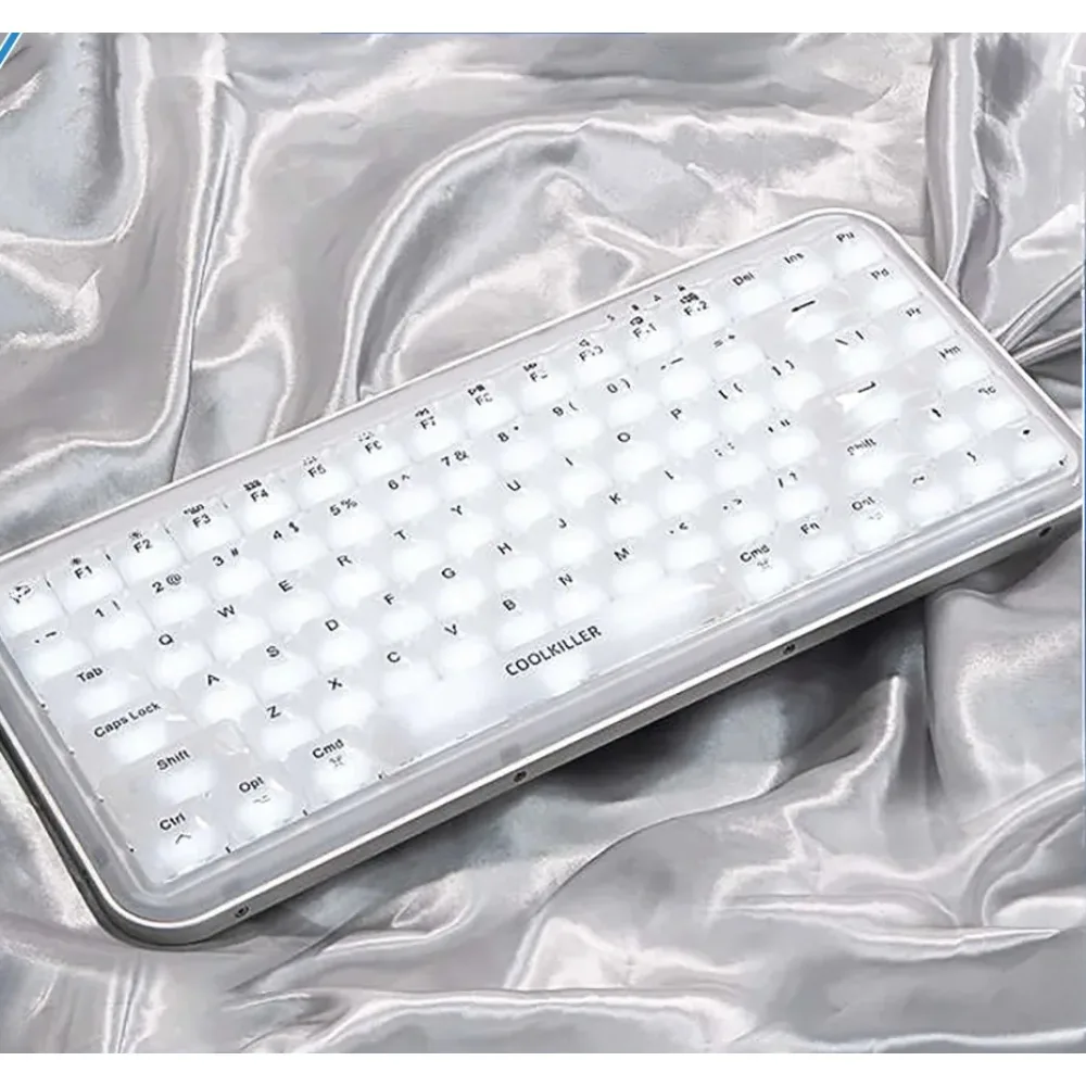 Coolkiller Balloon84 Dwarf Shaft Transparent Wireless Mechanical Keyboard75% Layout 3-Mode BT5.1/2.4G/Type-C Hot Swap 3500mAh