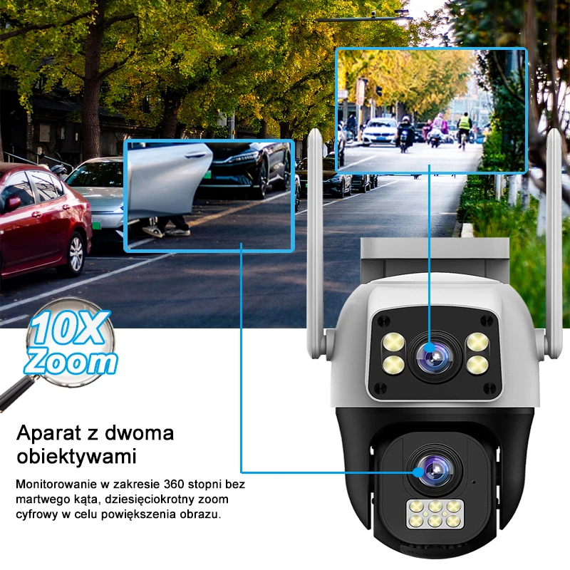 V380Pro 4G Camera Security Camera Outdoor 4K PTZ Waterproof CCTV Tracking People Two-way Audio Wireless Camera