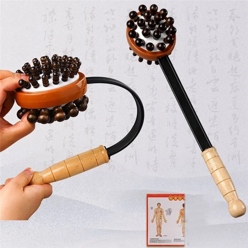 -A25M Back Knock Massage Handheld Round Head Back Pounding Massage Hammer Relieve Stress And Fatigue Meridian Massage