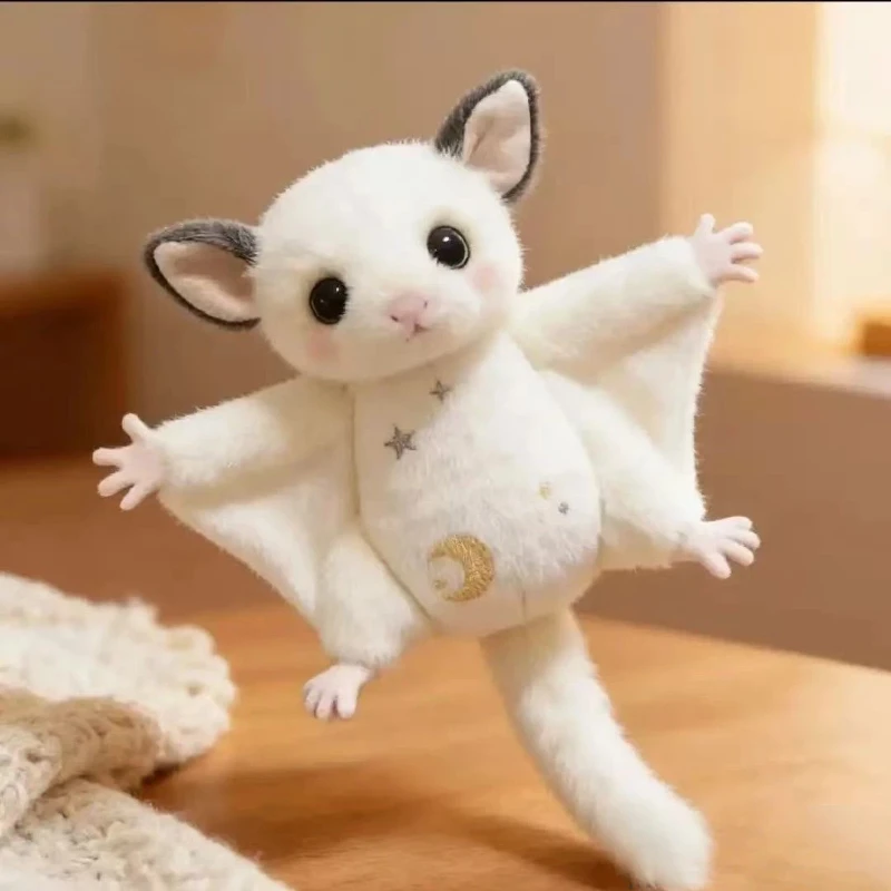 

Милый белый плюшевый брелок-игрушка в виде сахарного поссума с узором луны и звезд, подвеска для сумки/рюкзака, сюрприз, праздничный подарок