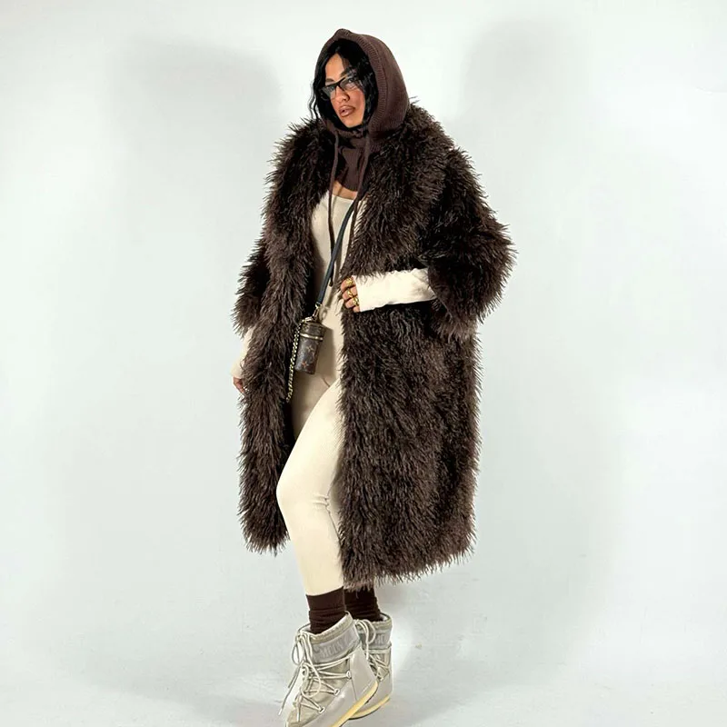 

Mid-Length Fashion Women Fur Coat Imitating Fox Fur Thickened Women Coat 2026 New Temperament Winter Leisure Women Fur Coat H817