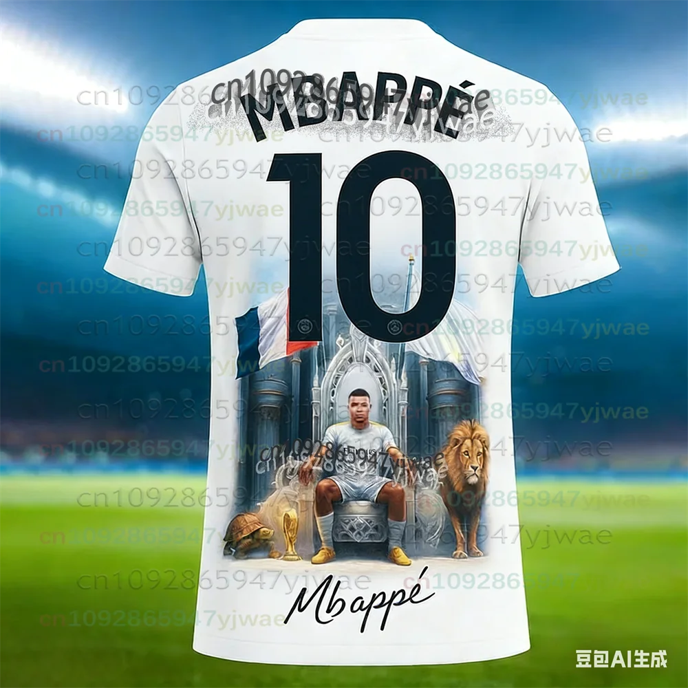 2026 New Mbappé 3D Print Football Fans Jersey Men's Women's Children's T-shirt Summer Breathable Casual Street Short Sleeve Tops image 2