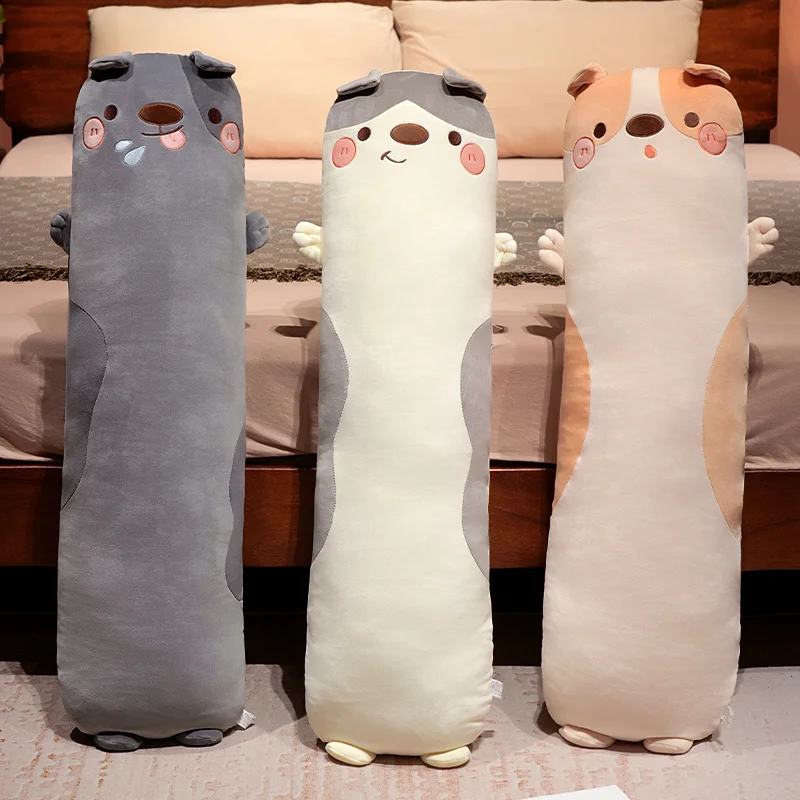 

90cm Lovely Dog Stuffed Animals Throw pillows Side Sleeping Body Pillow Long Pillow Children Adult Birthday Present Cute Gift