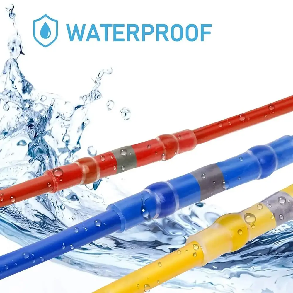 

500Pcs/Set Insulated Heat Shrink Tube Butt Solder Waterproof Electrical Wire Terminal With Solder Seal Electric Connector Set