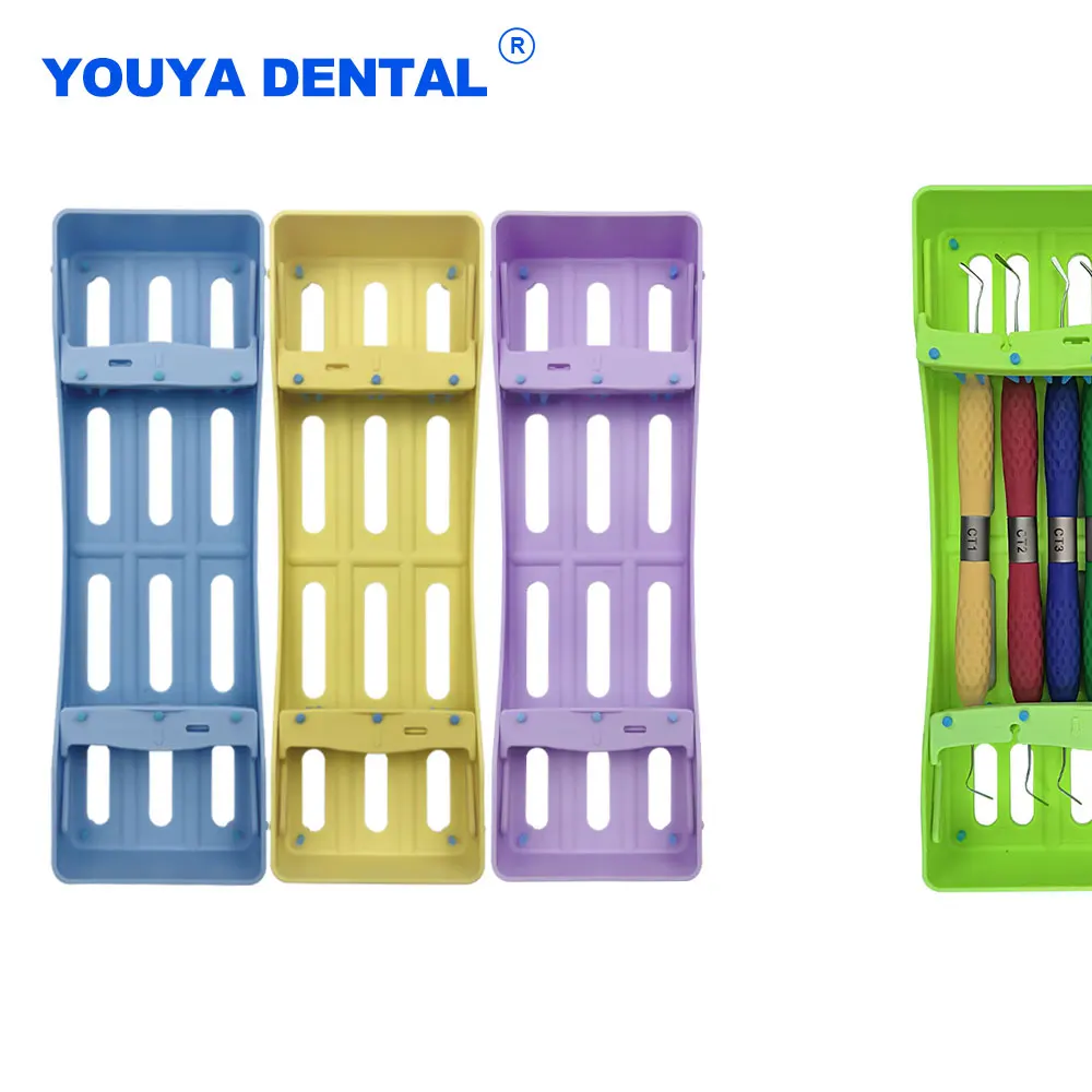 1pcs 3 Hole Dental Sterilization Plastic Box For 3 Instruments Tips handles Dentist Surgical Instrument Holders filling tools