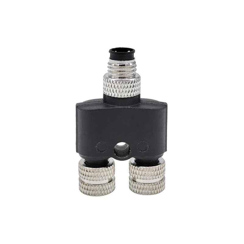 M8 Y-branch 3-way Sensor connector male to female pipe conversion plug 3pin 4pin waterproof connectors image 4