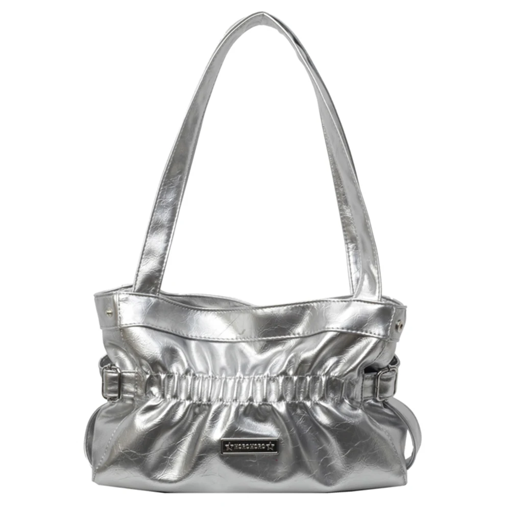 مطوي حقيبة تحت الإبط حقيبة كتف الموضة سعة كبيرة حقيبة يد عادية بلون حقيبة الإبط أنيقة لقضاء عطلة الحفلات